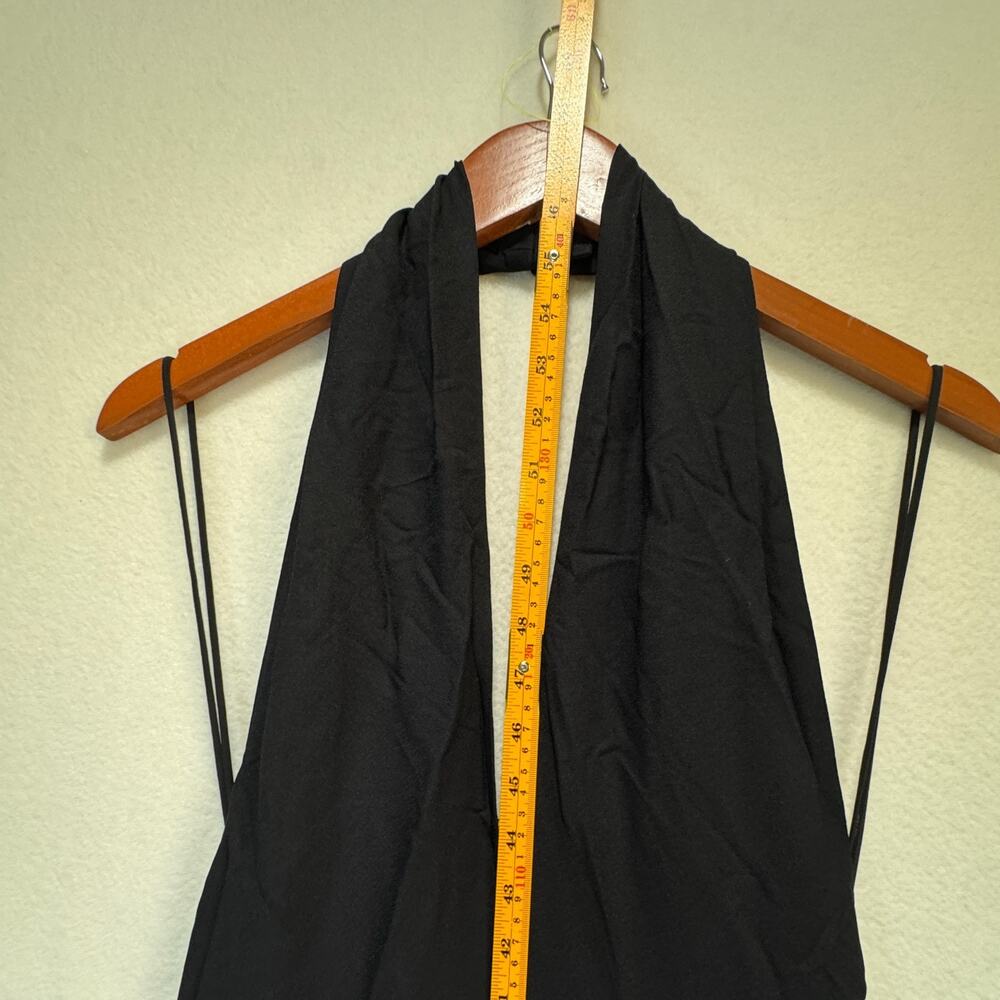 Proenza Schouler Women's Black Matte Gown Halter Back Cut Dress, Sz 2, Rt. $1690 - Picture 9 of 12